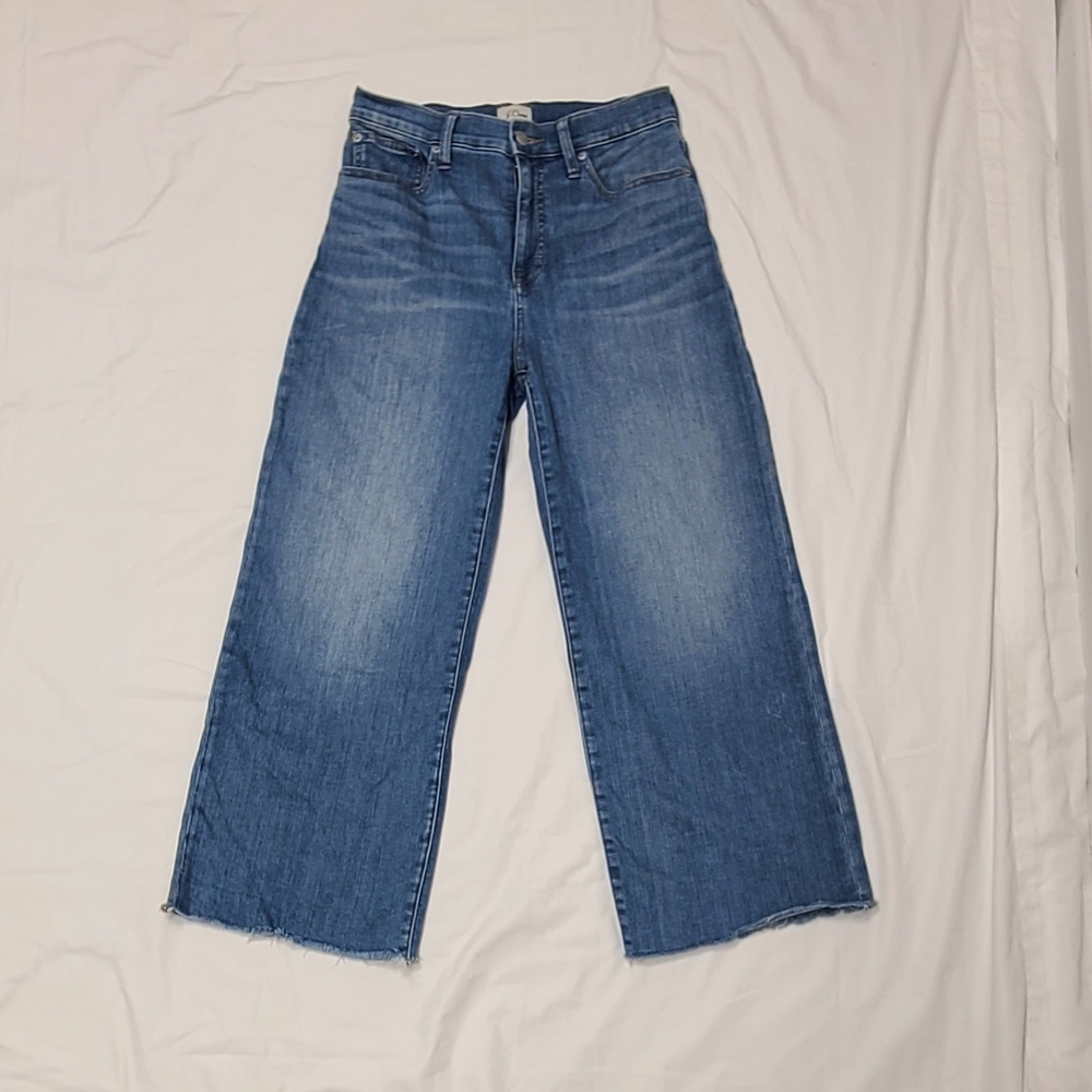 J.‎ Crew Flare Wide Leg Jeans in Classic Blue